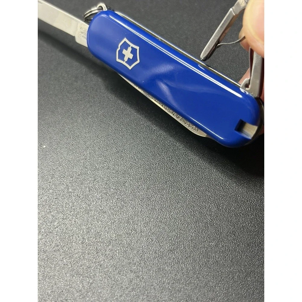 Swiss Army Victorinox Blue 58mm Small/Mini/Keychain/Multitool/Box/5 Tools